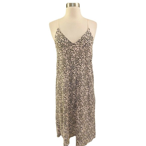 ATM Leopard Slip Dress Anthony Thomas Melillo  Lunar Combo Sleeveless Cami Small - Picture 2 of 10